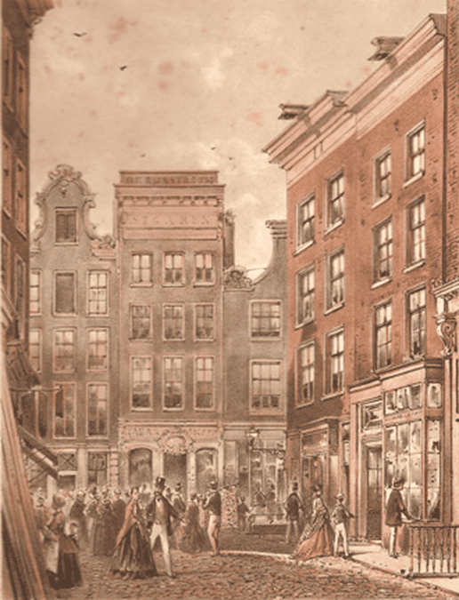 Hotel De Rijnstroom aan de Vijgendam, prent